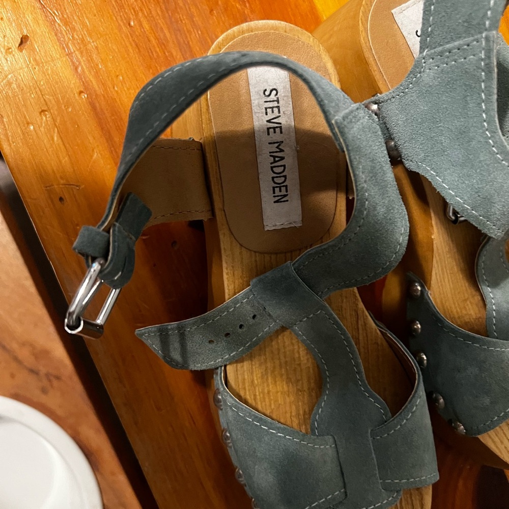 Steve Madden Teal Suede Women's Sandals